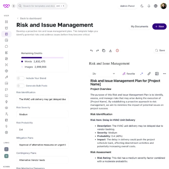 Risk Assessment and Mitigation Plans 2nd