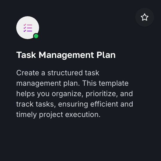 Task & Team Management Plans