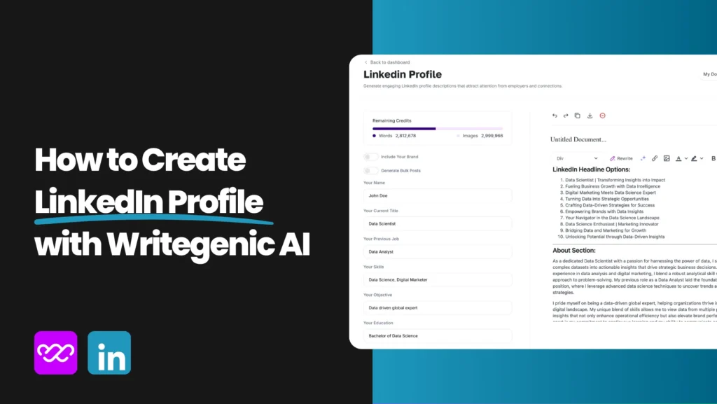 How to create a standout Linkedin Profile using AI