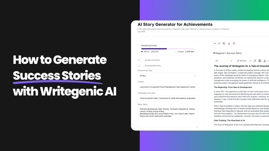 How to use AI Story Genrator Template for Achievements