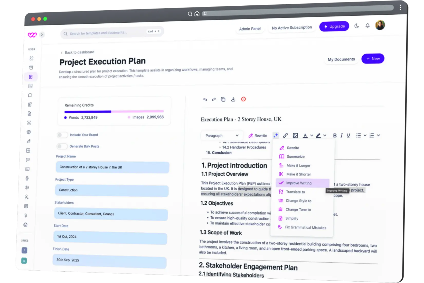 All-in-one AI Platform - Writegenic AI