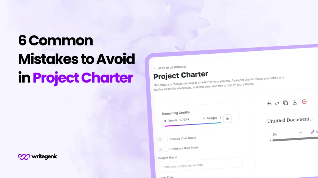 6 Common Mistakes to Avoid in Project Charter