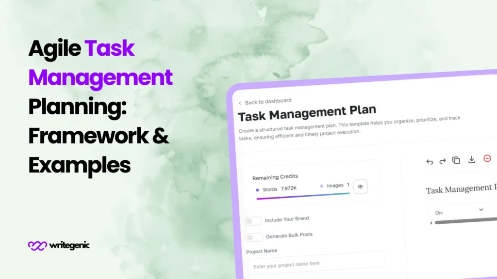 Agile Task Management Planning: Framework & Examples Agile Task Management Planning Framework & Examples