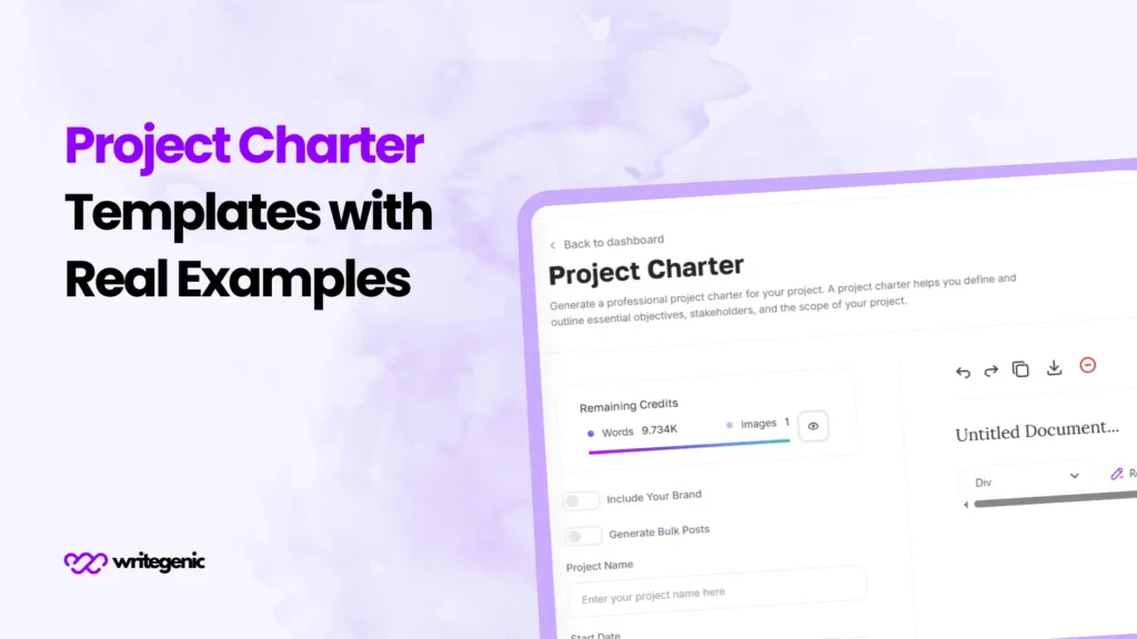 Project Charter Templates with Real Examples