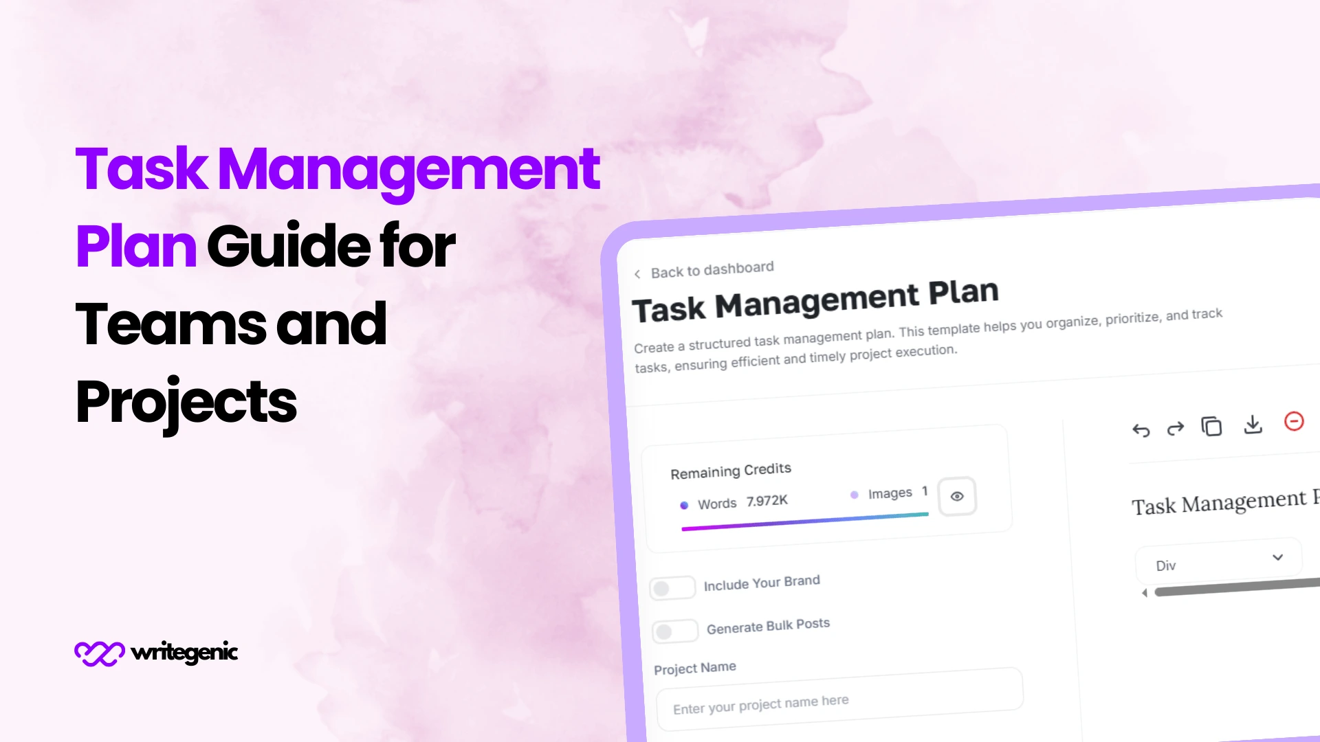 Task Management Plan Guide For Teams And Projects