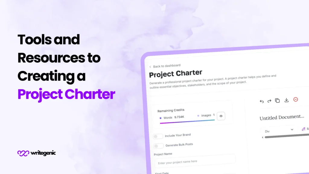 Tools and Resources to Creating a Project Charter