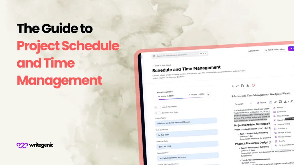 Guide to Project Schedule and Time Management
