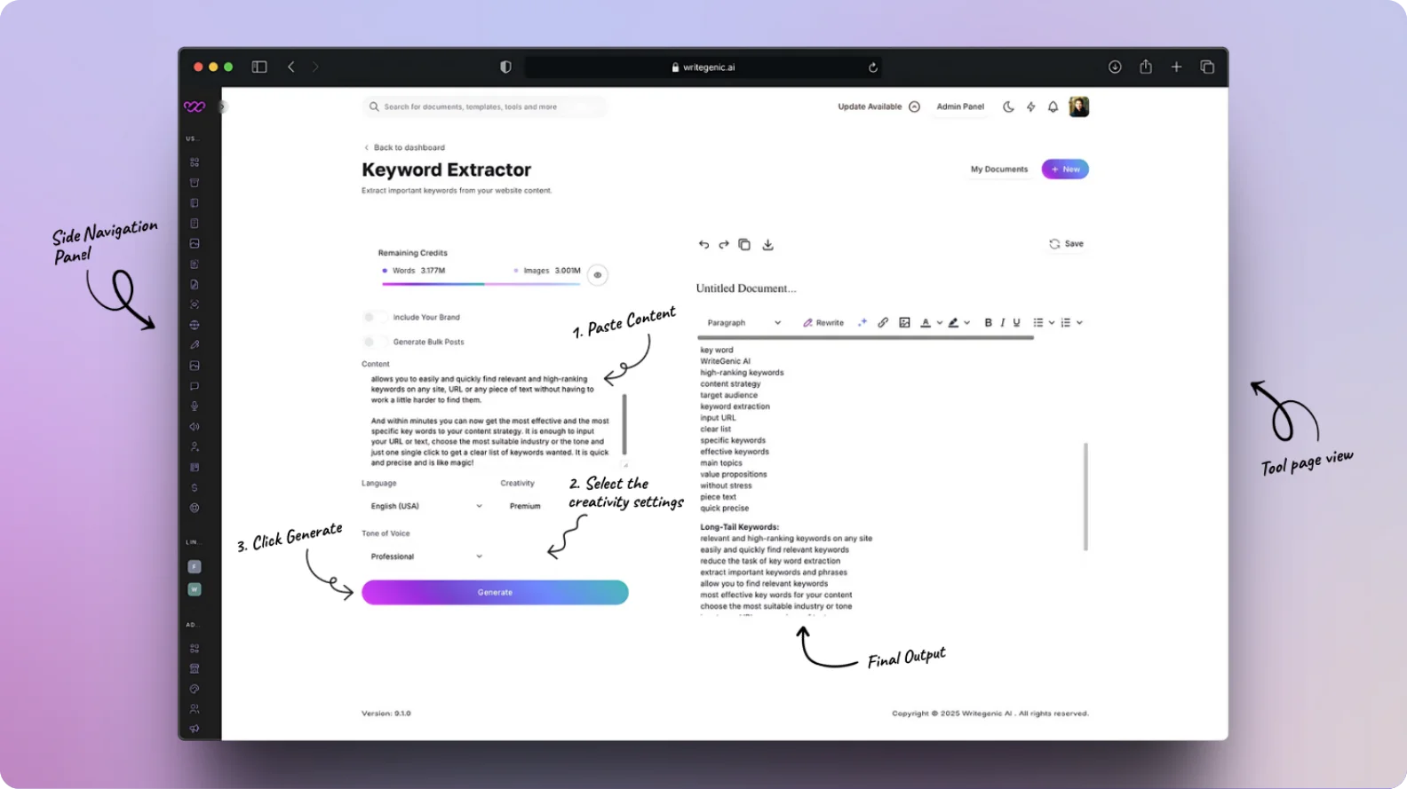 Keyword Extractor Guide: How Search Algorithms Work Extracting Keywords in minutes using Writegenic AI