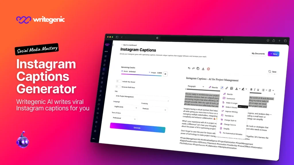 How to write Instagram captions that boost likes - Writegenic AI